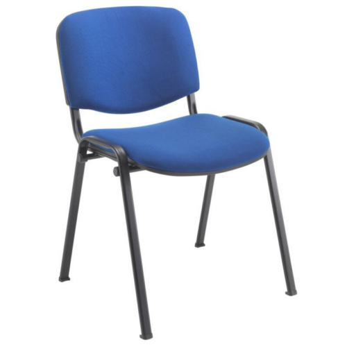 Blue Fabric ISO Chair with Black Frame