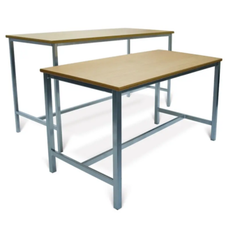 2 Fully Welded Craft Tables with Wooden Tops