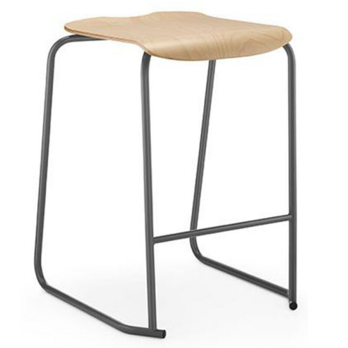 SE Beech Stool with Black Frame