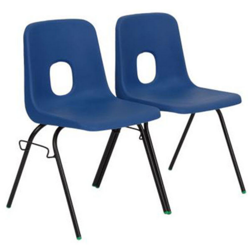 2 Blue Hille Series E linking chairs