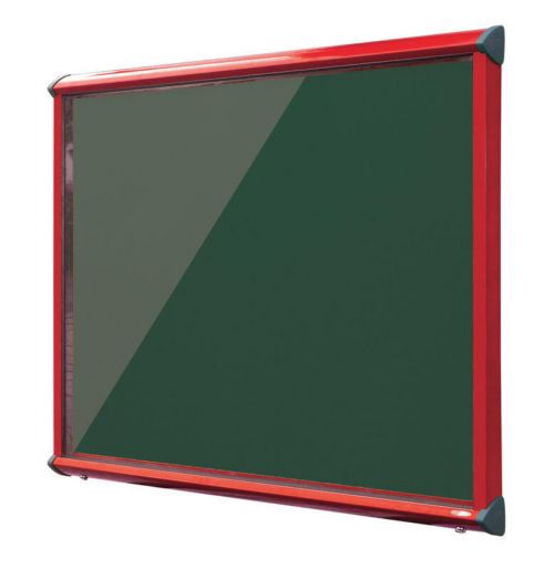 Red Framed Shield Noticeboard