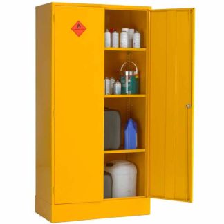Cabtek Yellow COSSH Open Cabinet SU08F