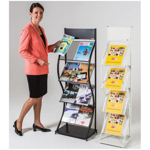 wpman standing next to wave leaflet dispensers