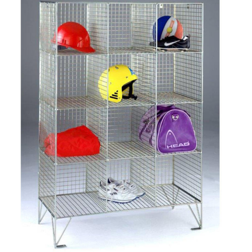 wire mesh lockers 12 compartments no doors