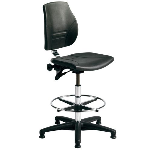 Black Verco PU Work Draughtmans Chair