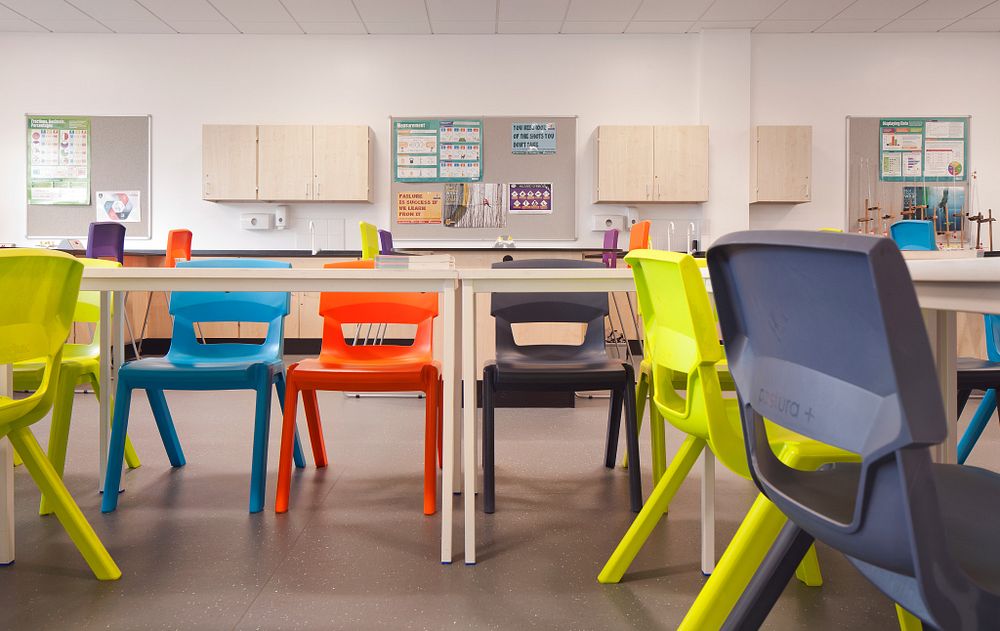 KI Hatton Chairs and Postura High Chairs in use