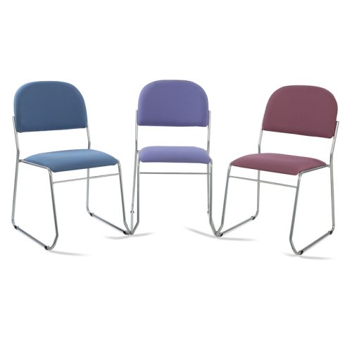 3 Urban Upholstered Stacking Chairs