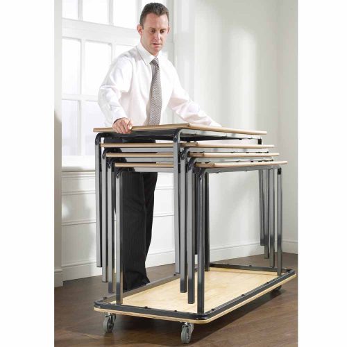 Classroom Table Flatbed Storage Trolley in Use