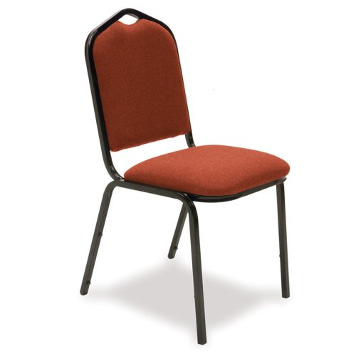 Red Mitre Heavy Duty Stacking Banquet Chair with Black Frame