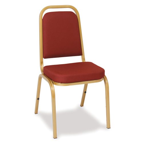 Red Royal Aluminium Heavy Duty Stacking Banquet Chair with Gold Frame