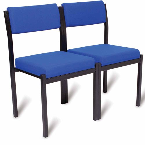 2 Blue Heavy Duty Stacking Chairs