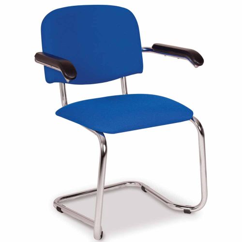 Blue Stacking Cantilever Visitor Armchair