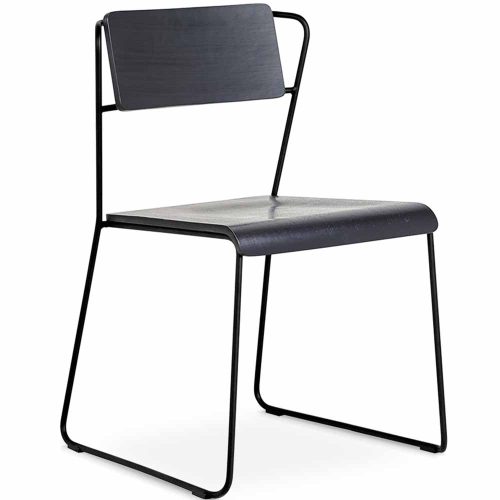 Workstories Transit Cafe Chair in Black Ash