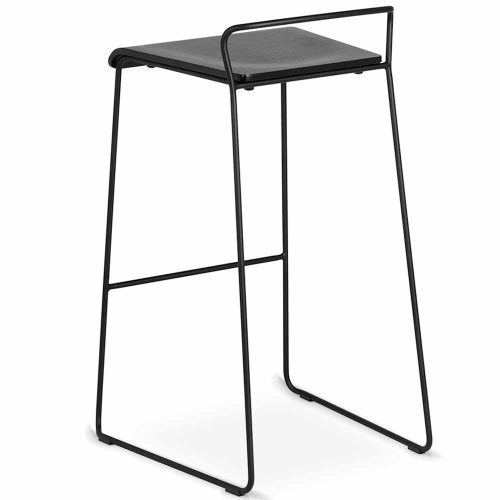 Workstories Transit High Stool in Black Ash Veneer rear view