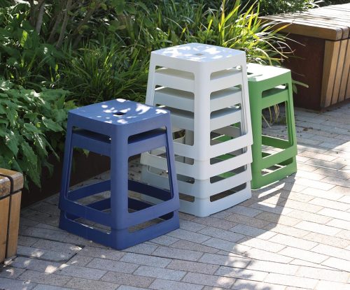 3 stacks of Origin Low Base Stools