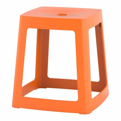 Red Orange Base Low Stool