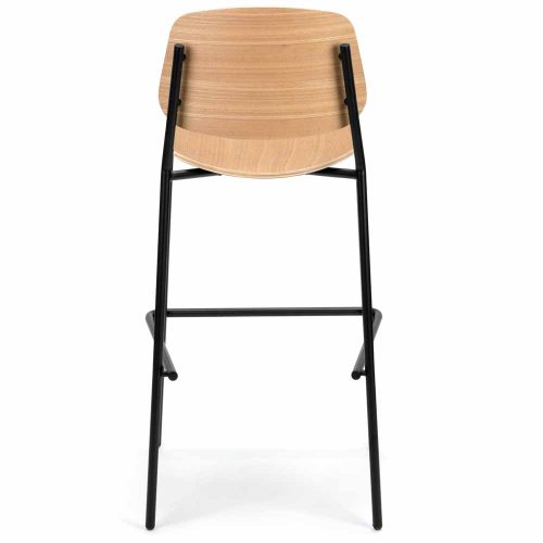 Workstories Patform High Stool in Classic Ash Veneer rear view
