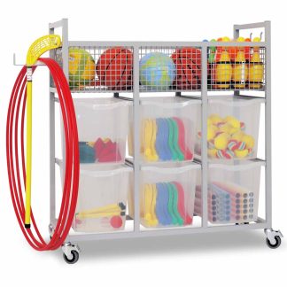 Monarch EF1900 Sports Trolley with Grey Frame and Translucent Trays