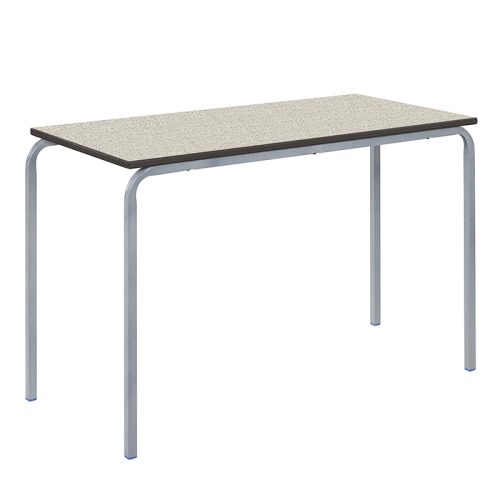 Crush Bent Rectangular Frame Table with Speckled Grey Trespa Top