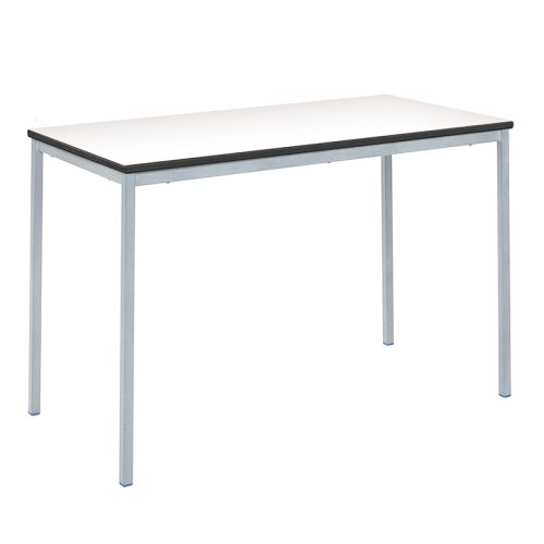 Fully Welded Rectangular Table with Plain White Trespa Top