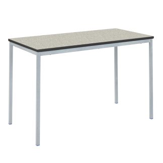 Fully Welded Rectangular Table with Speckled Pastel Grey Trespa Top