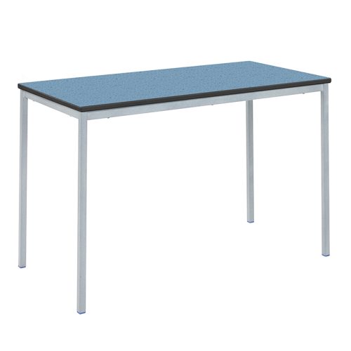 Fully Welded Rectangular Table with Speckled Powder Blue Trespa Top