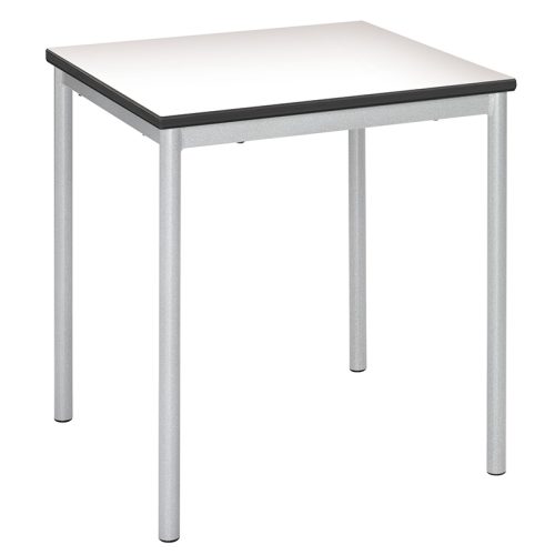 Fully Welded Table with Round Legs and Plain White Trespa Top