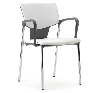 Pledge Ikno 4 Leg Upholstered Stacking Meeting Chair with Arms