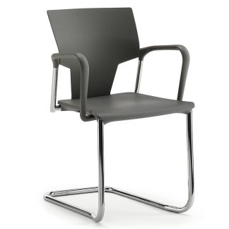 Pledge Ikon Cantilever Armchair - Black