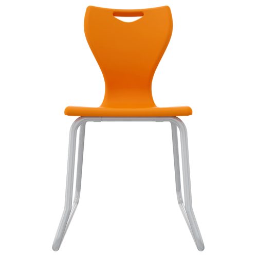 Remploy EN Classic Skid Base Chair - Mandarin Orange