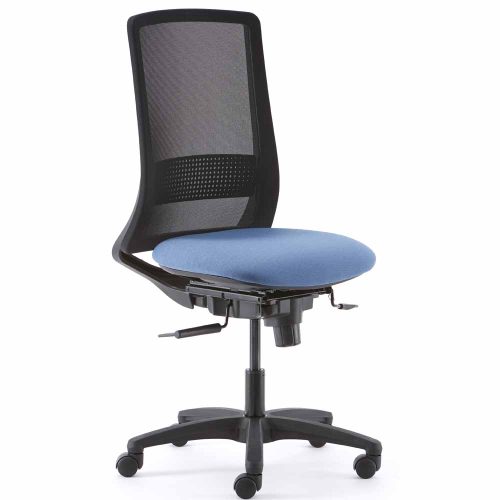 Pledge Aria Mesh Back Chair with Blue Seat