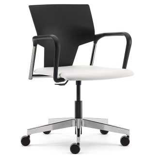 Pledge Ikon Swivel Meeting Chair with Arms Upholstered Seat