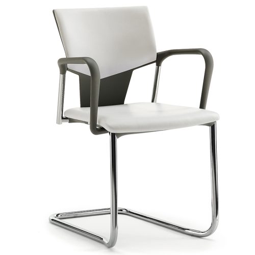 Pledge Ikon Cantilever Stacking Upholstered Meeting Chair with Arms