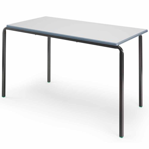 Crush Bent Table with Grey Top and PU Moulded Charcoal Edge