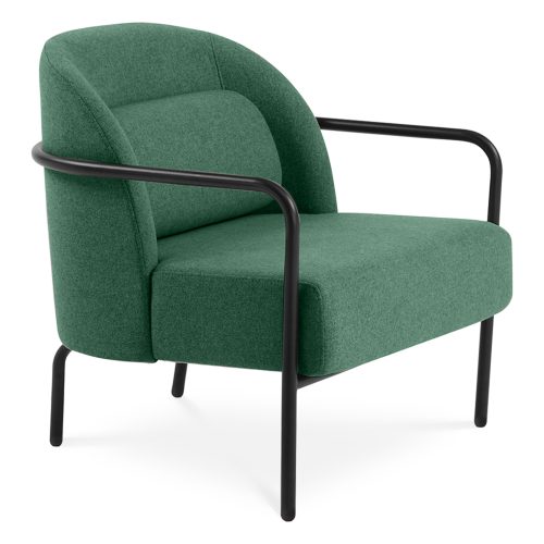 Workstories Circa Lounge Chair Dark Green - side view