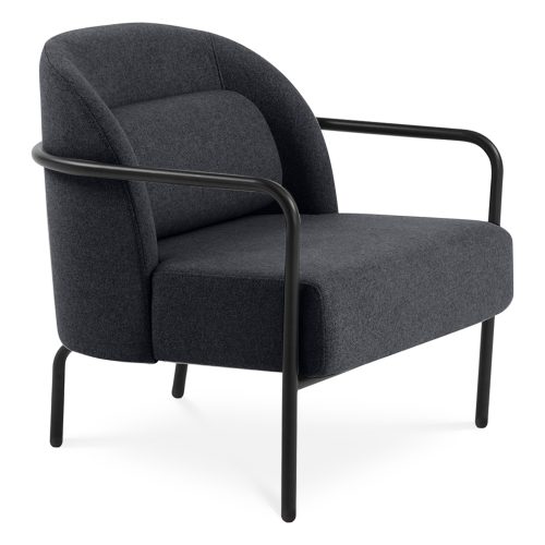 Workstories Circa Lounge Chair Dark Grey side view