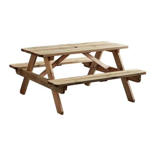 Alfresco Rectangular Picnic Bench - 6 Seater