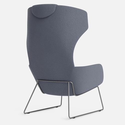 Pledge Toro High Back Skid Base Chair rear view