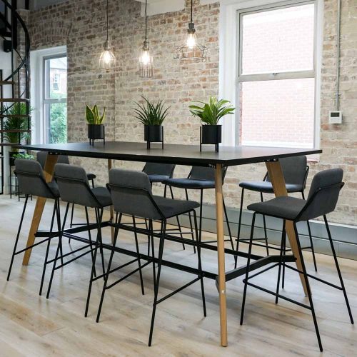 Workstories Sling High Stool with Poseur Table