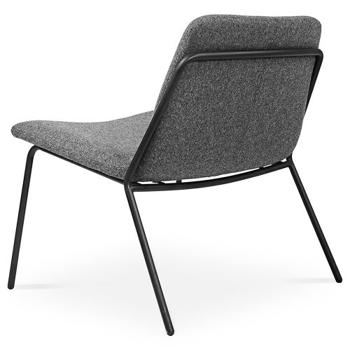 Workstories Sling Lounge Chair in Grey angled view