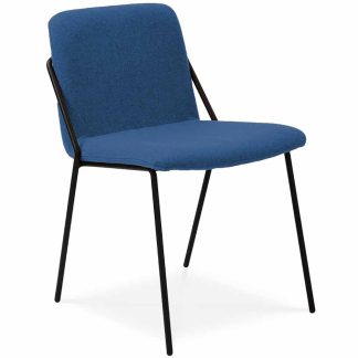 Workstories Sling Upholstered Side Chair in Blue