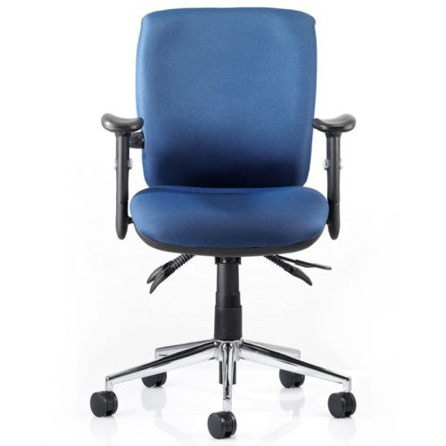 Chiro Medium Back Chair in Blue front view