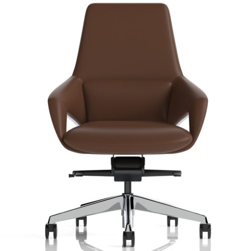 Dynamic Olive High Back Leather Executive Chair front view