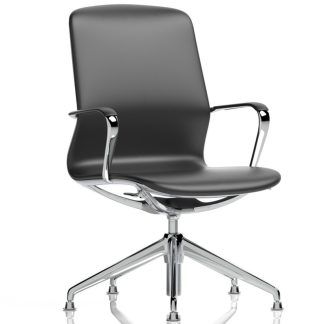 Lucia Meeting Chair with Chrome Frame and Glides