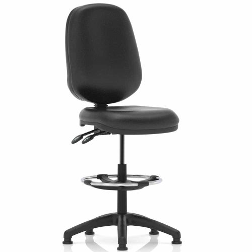 Henley Draughtsman Chair in Black Vinyl