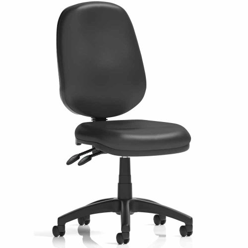 Henley Office Chair in Black Vinyl without Arms