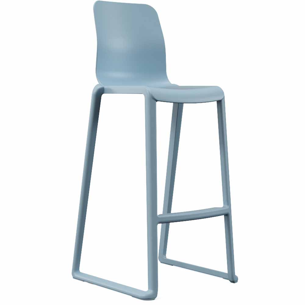 KI Hatton Indoor Outdoor High Back Stool in Powder Blue