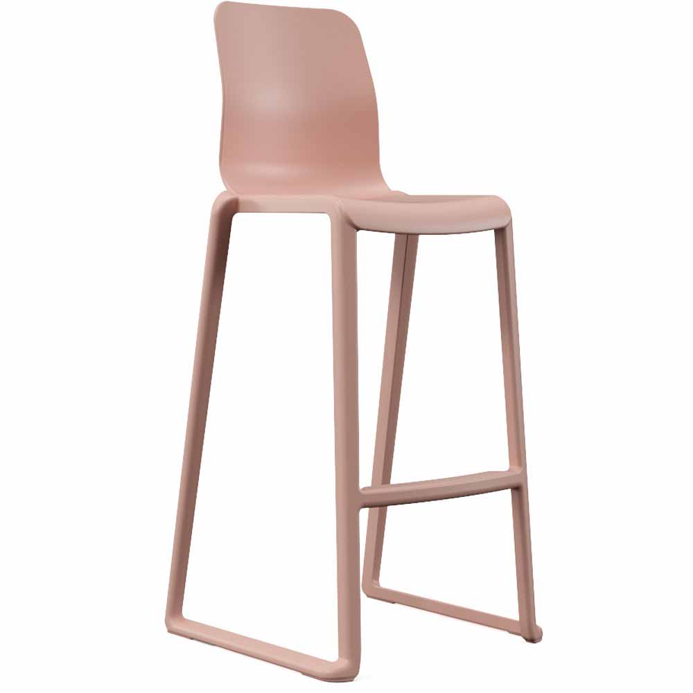 KI Hatton Indoor Outdoor High Back Stool in Rose Blossom