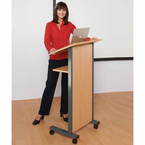 Beech Panel Fronted Mobile Lectern