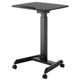 Black Height Adjustable Tilting Laptop Lectern Mobile Table